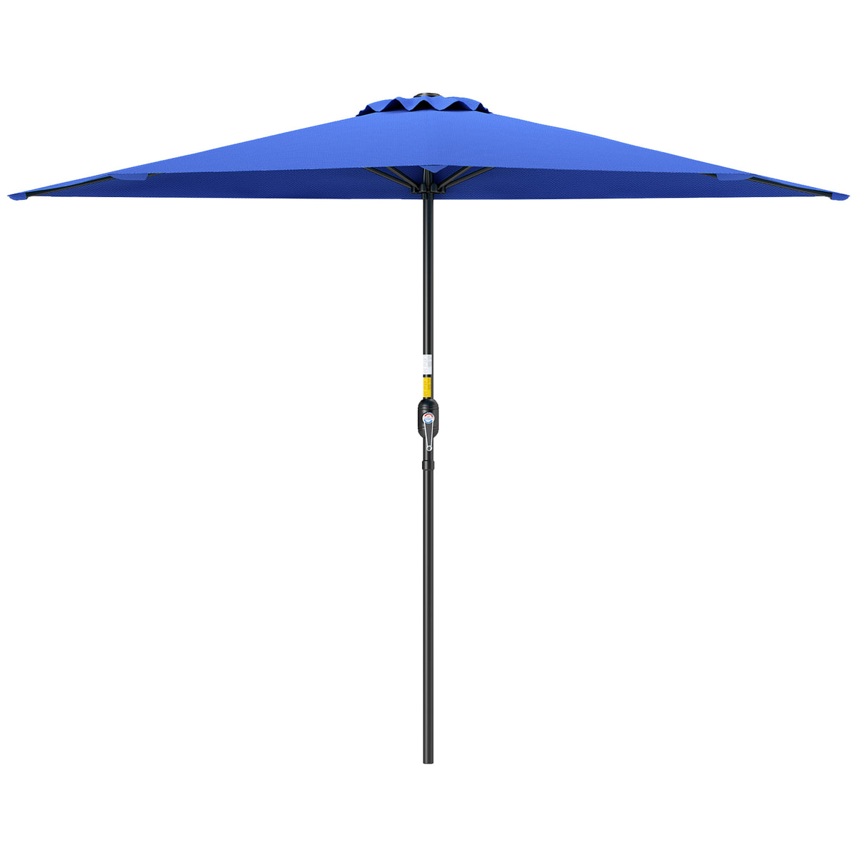 9ft Deep Blue Half Round Umbrella with 5 Ribs
