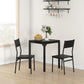 Dining Table Set for 2, 3 Piece Kitchen Table and Chairs with Metal Legs for Small Spaces, Black