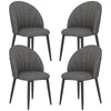 Upholstered Dining Chairs Set of 4 - Dark Grey
