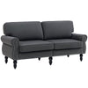 2-Seater Sofa with Sponge Padding - Dark Grey