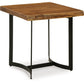 Fortmaine - Brown / Black - Rectangular End Table