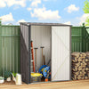 5' x 3' Outdoor Storage Shed, Steel Garden Shed with Single Lockable Door, Tool Storage Shed for Backyard, Light Grey