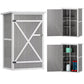 29.9"x21.7"x45.3" Garden Storage Shed with Asphalt Roof, Outdoor Storage Cabinet w/ Shelves, Grey