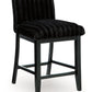 Mervannie - Upholstered Barstool (Set of 2) - Black