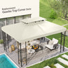 13' x 10' Gazebo Replacement Canopy 2 Tier Top UV Cover Pavilion Garden Patio Outdoor, Cream White (TOP ONLY)