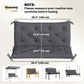 Porch Swing Cushion Garden Bench Cushion with Backrest, Non-Slip 2-seater Soft Pad, Swing Chair Mat Replacement for Indoor and Outdoor, 39.4" x 38.6", Dark Grey