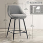 Set of 2 26" Swivel Barstools with Armrests - Dark Grey