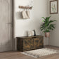 39.4 Inches Storage Chest, Storage Trunk with 2 Safety Hinges for Living Room, Brown Wood Grain