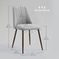Upholstered Dining Chairs Set of 6, Velvet Accent Chair with Back and Wood-grain Steel Leg for Kitchen, Grey