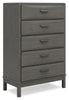 Mazing - Five Drawer Chest - Gray