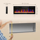 50" Thin Electric Fireplace, Freestanding, Wall Mounted Fireplace Heater with Eco Mode, Auto Switch, Remote, 1500W