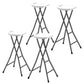 Set of 4 Folding Outdoor Bar Stools, 29" Counter Height Stools with Handle, Indoor Outdoor Stool Chair with Footrest