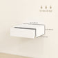 Set of 2 Wall Mounted Bedside Tables, Floating Nightstands with Drawer for Bedroom, White