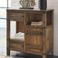 Roybeck - Light Brown / Bronze - Accent Cabinet