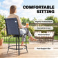 Outdoor Bar Stools Set of 2, 360° Swivel Bar Height Chairs, 26.8" x 29.5" x 48.4", Tan