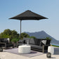 8.5FT Offset Patio Umbrella 360° Rotation Cantilever Parasol Outdoor Cantilever Roma Parasol Φ100.8" x 96.5"H Black
