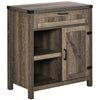Rustic Barn Door Buffet Sideboard - Dark Oak