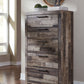Derekson - Five Drawer Chest - Multi Gray