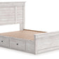 Makidern - Panel Storage Bed With Under Bed Storage Unit