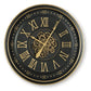 Dairton - Black / Gold Finish - Wall Clock