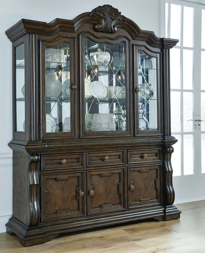 Maylee - Dark Brown - Dining Buffet And Hutch - Forward Furniture