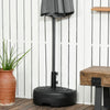 Plastic Half Round Umbrella Base, Sand or Water Filled Half Patio Umbrella Stand Holder 40lb Water or 46lb Sand, Black