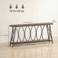 71" Industrial 2-Tier Console Table - Rustic Brown