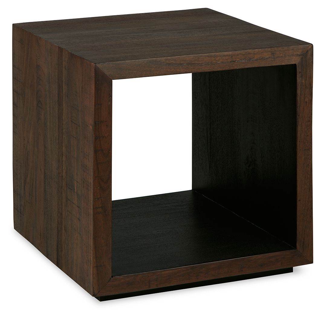 Hensington - Square End Table - Brown / Black