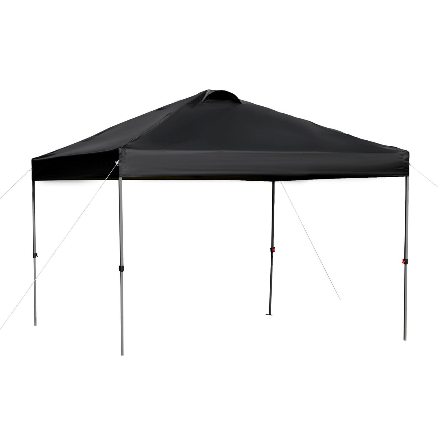 10' x 10' Pop Up Canopy Tent with Airy Top Vents and Wheeled Carry Bag for Outdoor, Garden, Patio, Black