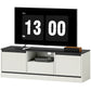 TV Stand for 43-55 Inch TV, Entertainment Center w/ Cabinets, Shelf, Drawer and Cable Management for Living Room, White
