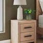 Sanginlane - Tan - Two Drawer Night Stand