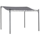 10'x10' Outdoor Pergola, Steel Gazebo Canopy, Portable Sun Shelter Door Porch Cover, Grey