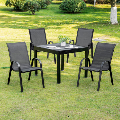 4-Piece Dining Chair Set with Armrests