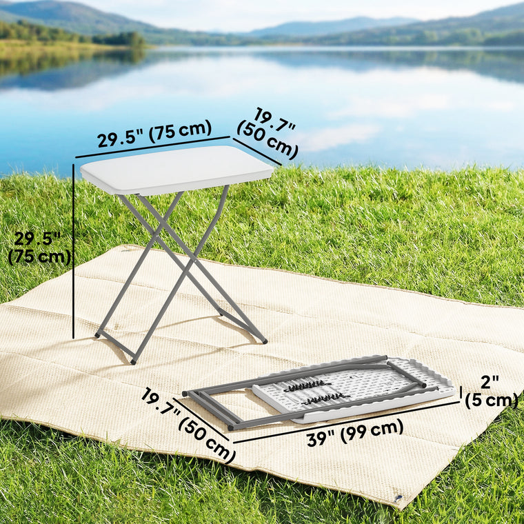30" x 20" Folding Picnic Table, 5-Level Height