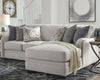 Dellara - Right Arm Facing Corner Chaise 2 Pc Sectional - Chalk