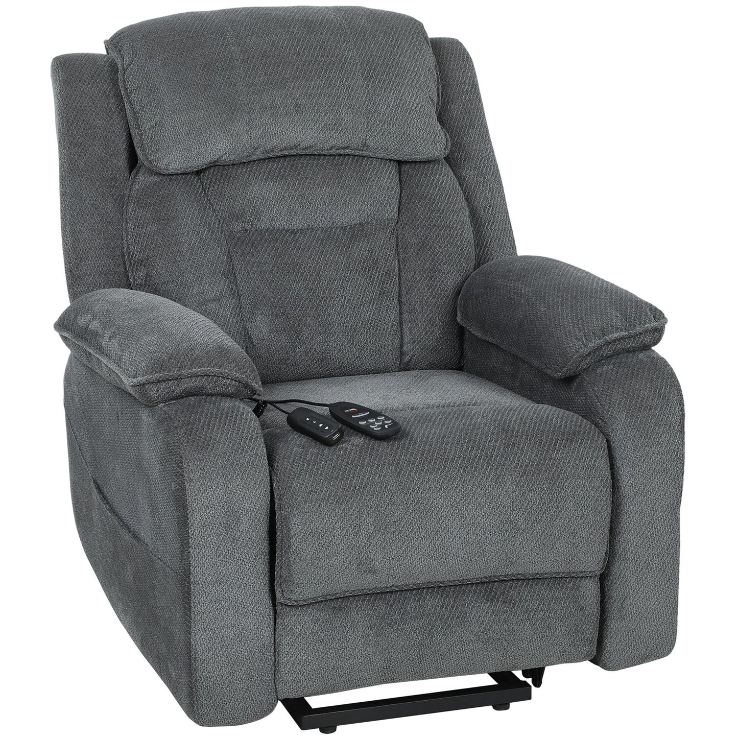 Power Lift Recliner with Massage - Grey