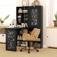 Fold-Out Wall-Mount Desk with Blackboard - Black