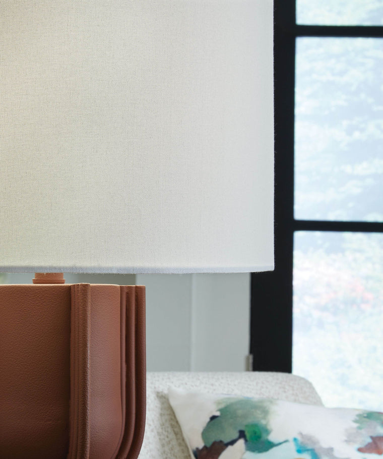 Rowandale - Brick Red - Metal Table Lamp - Forward Furniture