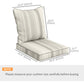 Seat Cushion Back Pillows Replacement Set of 2, Patio Chair Cushions Set for Indoor Outdoor, Grey