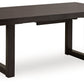 Neymorton - 7 Pc. - Rectangular Extension Table, 6 Side Chairs - Dark Grayish Brown