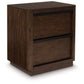 Dilenno - Dark Brown - Two Drawer Night Stand - Forward Furniture