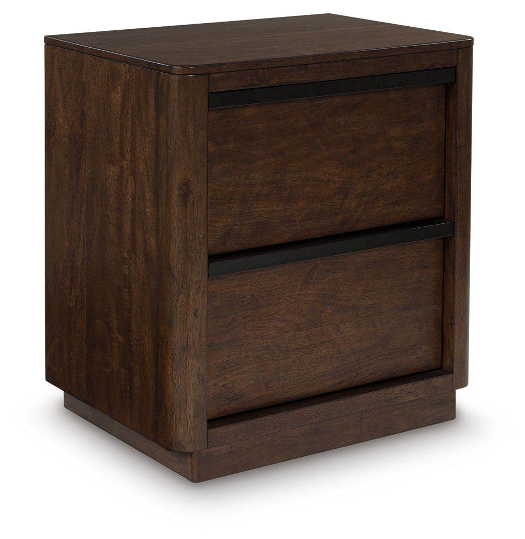 Dilenno - Dark Brown - Two Drawer Night Stand - Forward Furniture