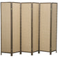 6 FT Room Divider, 6 Panel Folding Privacy Screen, Lightweight Handwoven Freestanding Partition for Home Office, Brown