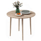 Folding Dining Table, Round Drop Leaf Kitchen Table for Small Spaces with Wood Legs, Oak