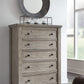 Harrastone - Gray - Five Drawer Chest