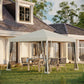 10' x 10' Pop Up Canopy Tent Gazebo, Foldable Canopy Tent with Zipper Mesh Sidewalls and Carry Bag, Easy Setup Screen Shelter for Backyard Patio Outdoor, Beige