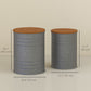Set of 2 Round Nesting Tables with Storage - Grey