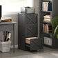 3-Drawer Vertical Filing Cabinet - Black