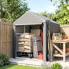 4 x 6ft Outdoor Storage Shed Tent, Portable Shed with Roll-up Door for Motorcycle, Bike, Garden Tools