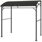 7' x 5' Garden Grill Canopy, BBQ Grill Gazebo Tent with Steel Frame and Hooks, Outdoor Sun Shade, Black